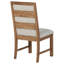 Chaise d'appoint de salle à manger rembourrée brun naturel Survista (ensemble de 2)