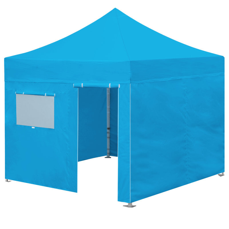 Amber-Lee 96 Ft. W x 180 Ft. D Steel Pop-Up Canopy, Sky Blue, 10ft x 10ft