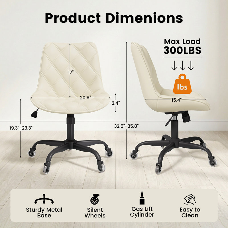 Fauteuil de bureau ergonomique avec inclinaison à 120 °, Beige