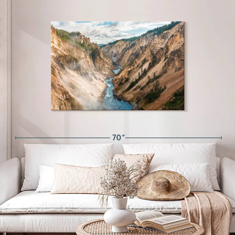 Alvord Yellowstone River Path, H 30 po x l 45 po