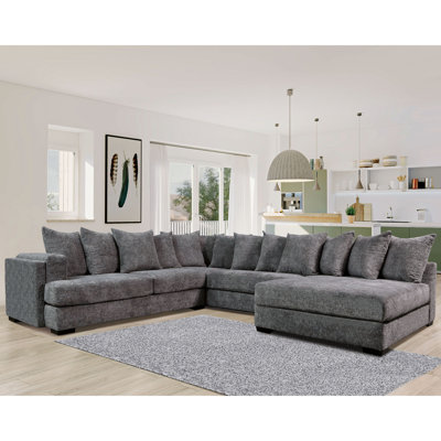 Araujo Upholstered U-Shaped Sectional Right Hand Facing