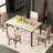 5 - Piece Faux Marble Breakfast Nook Dining Set-1482838523