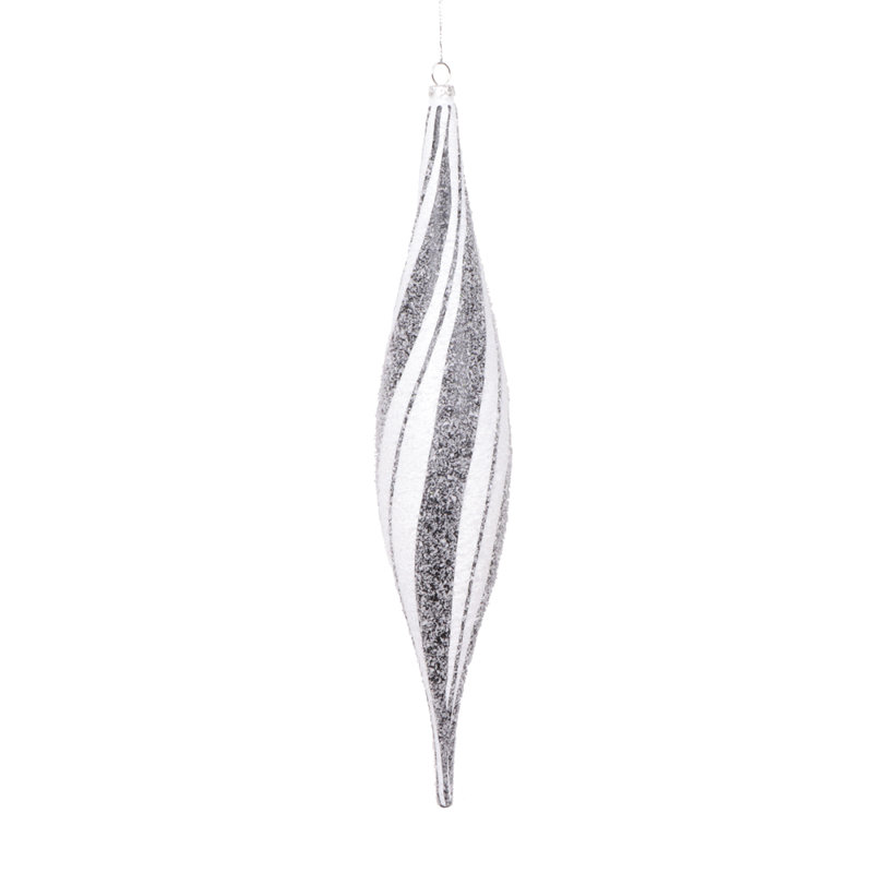 Ensemble de 2 décorations des Fêtes, Noir / blanc