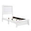 Mobilier de chambre à coucher simple en bois avec lit à panneaux 1pc, lit dans une boîte-1436582317