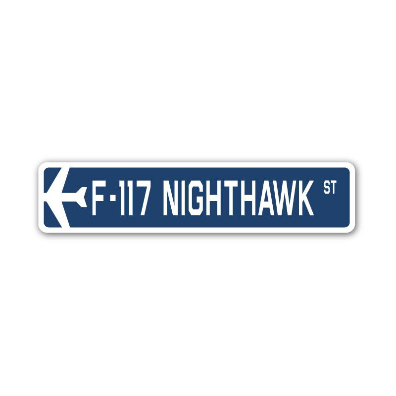Plaque de rue Barhorst F-117 Nighthawk Air Force, H 6 po x l 24 po x P 1 po