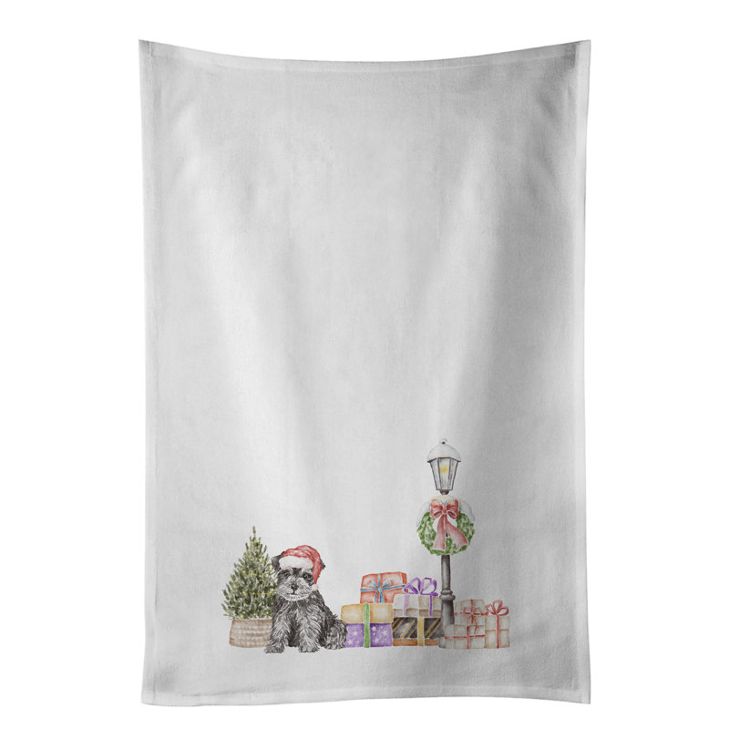 Ensemble de 2 serviettes de cuisine Schnauzer