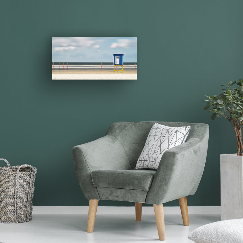 Œuvre de bolognaise sur la plage de Langeoog, H 10 po x l 19 po