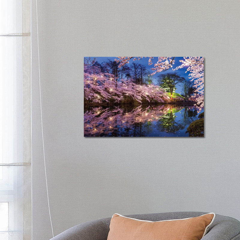 Takada Castle In Spring by Jan Becke - Wrapped Canvas Gallery-Wrapped Canvas Giclée, 66.04 cm H x 45.72 cm W