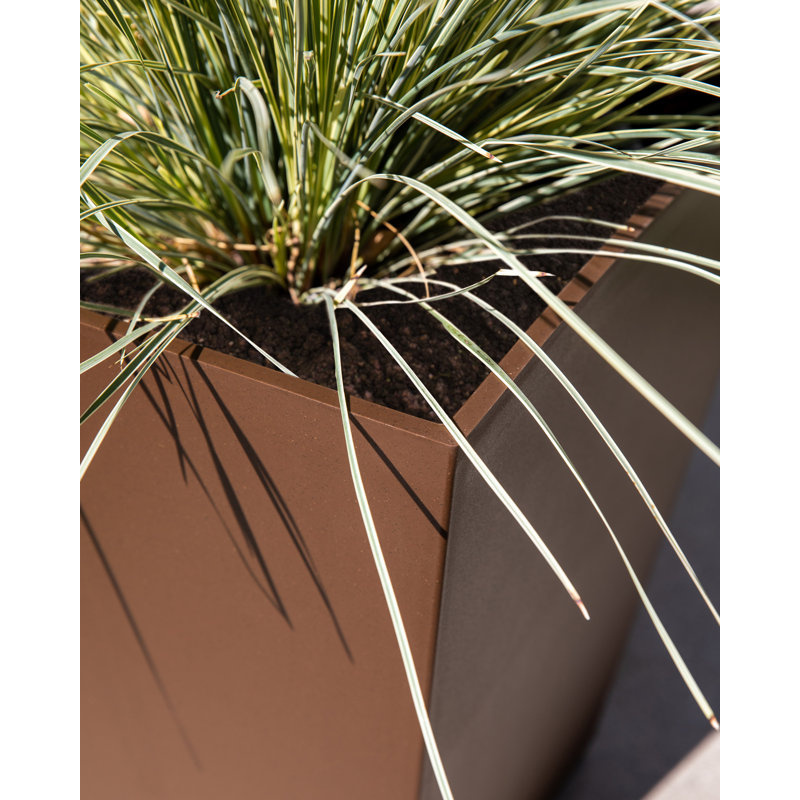 Nobleton Espresso Square 19" Outdoor-Indoor Modern Planter