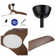 52in. 3-blades Woodgrain Finish Dimmable Changeable 3000k/4000k/5000k Led Ceiling Fan With Remote Control
