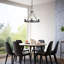 Grand lustre 42 po en forme de roue de style rustique 42 pouces, avec îlot de cuisine rond, finition bouleau fumé-1455924686