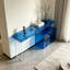 Console moderne en acrylique transparent bleu-133568604