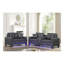 Canapé en PVC noir Genesis de 85 po avec lumières DEL, chargeur USB, console de rangement, porte-gobelets, coussins capitonnés Genesis