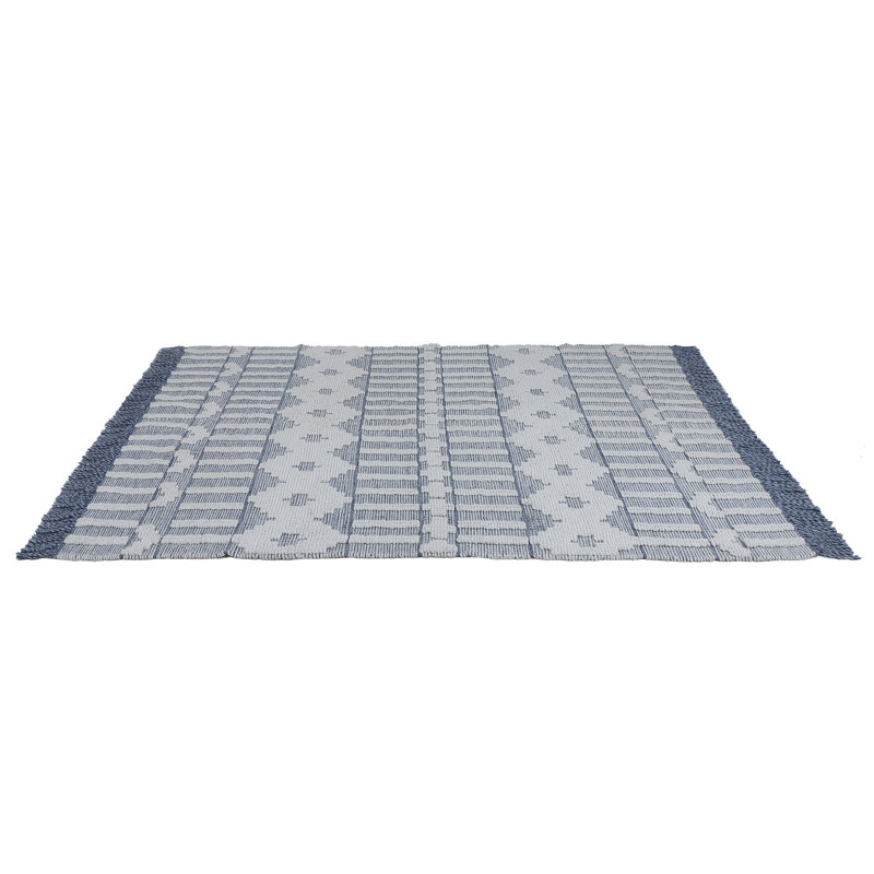 Moroccan Area Rug in Denim Blue, Rectangle 9' x 12'