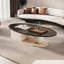 Table basse moderne et simple avec salon ovale-105839637