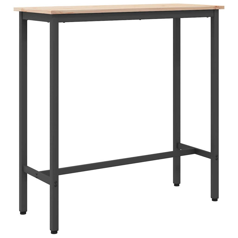 Metal Base Dining Table, 101cm H x 100cm W x 40cm D, Natural