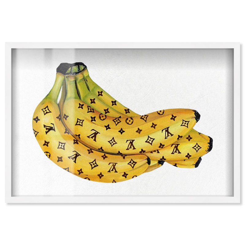 Illustration de poupée «Doll Memories - Fashion Bananas III» par Art Remedy, H 21 po x l 31 po, Blanc