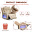 Fauteuil inclinable électrique 37,5 po en chenille extra large avec chauffage et massage, appui-tête réglable-131156955