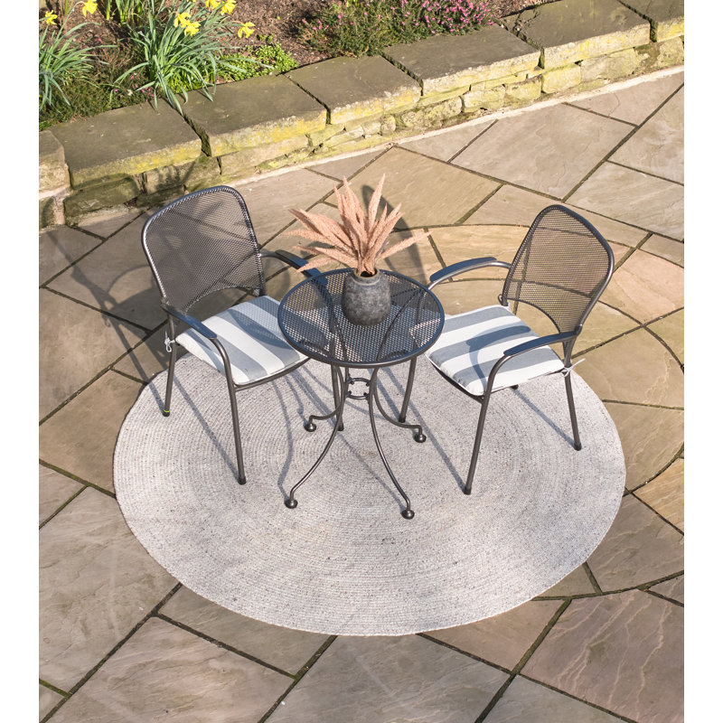 2 - Person Patio Dining Set with Round Table , Cushions Included