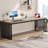78.74 Inches Double Computer Desk For 2 Person – Extra Long Industrial Workstation With Heavy Duty Metal Frame, Large Dual Study Table For Home Office, Gray And Black Finish-650533800