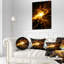 Explosion de feu en noir - coussin imprimé abstrait-89823824-29366417