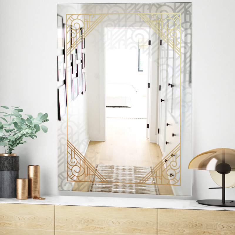Luxury Modern and Contemporary Bathroom Mirror, 39.4" H x 29.5" W