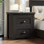Ensemble de 2 tables de chevet de 3,6 po avec 2 tiroirs, table d'appoint noire pour le salon et la chambre à coucher (ensemble de 2)-265919042