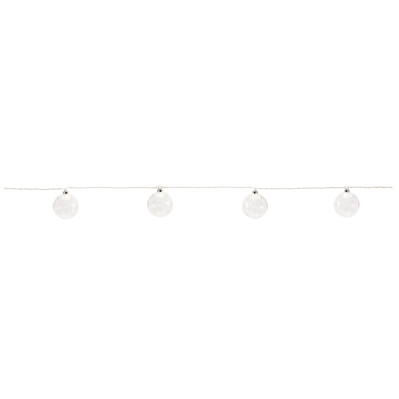 Guirlande lumineuse DEL boule de neige en forme de flocon de neige 4,5 pi
