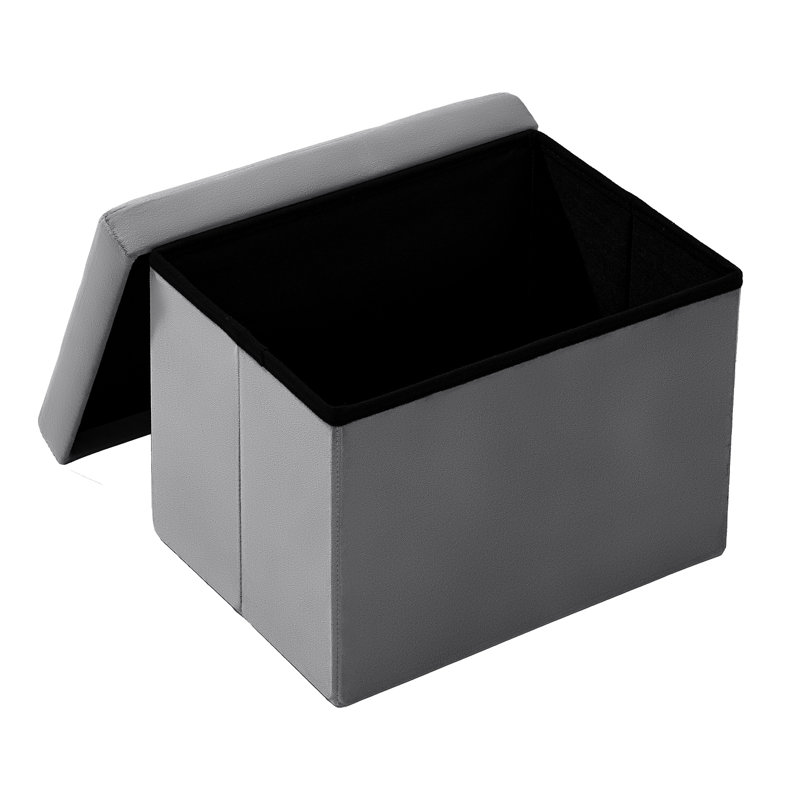 Repose-pieds pliant avec repose-pieds en velours, Gris