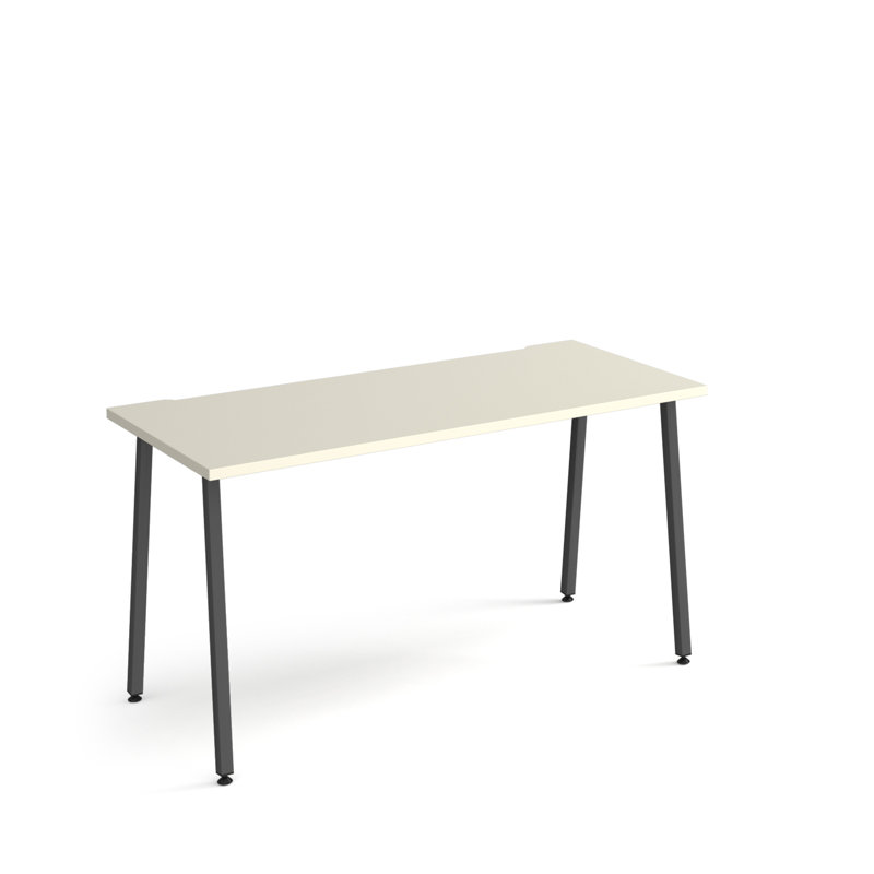 Metal Base Computer Desk, White, 730cm H x 1400cm W x 600cm D