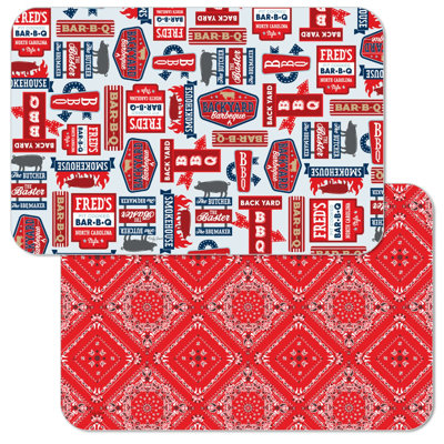 BBQ Life 4-Pack Reversible Easy Care Placemats