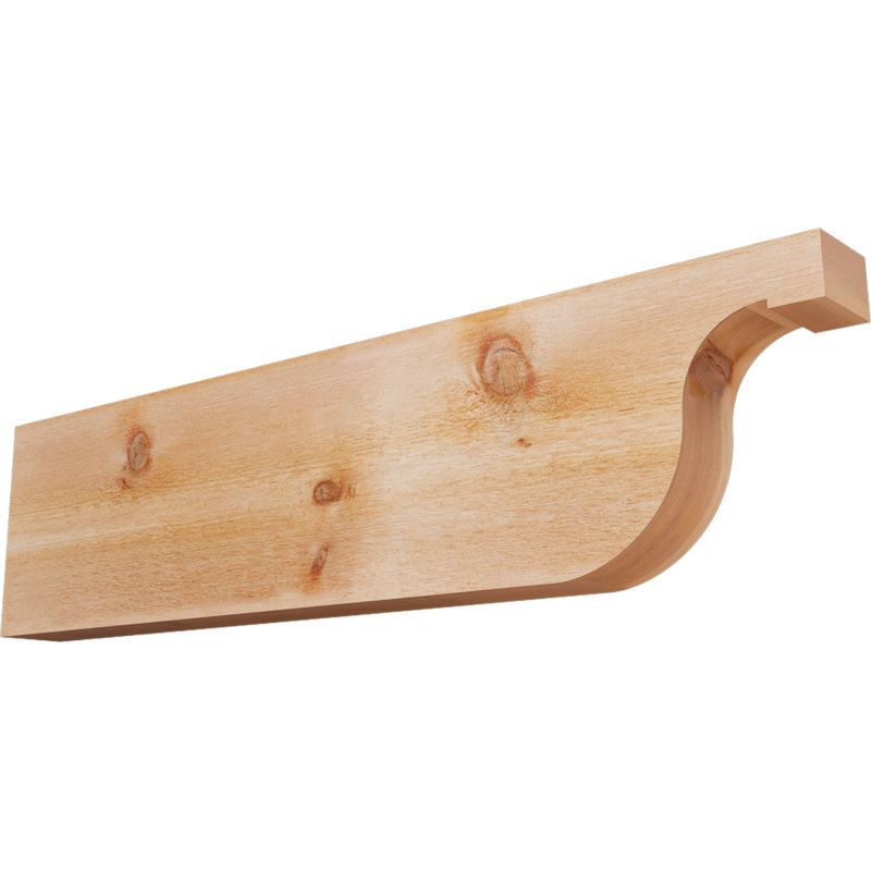 Queue de chevron Del Monte, Cèdre rouge de l'Ouest, 12"H x 4"W x 48"L