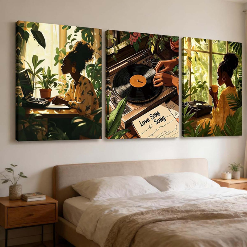 3 Piece Wrapped Canvas Print, 60 cm H x 120 cm W
