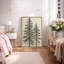 «Tall Pine Trees Classic Botanical Nature Art», reproduction d'art sur toile encadrée