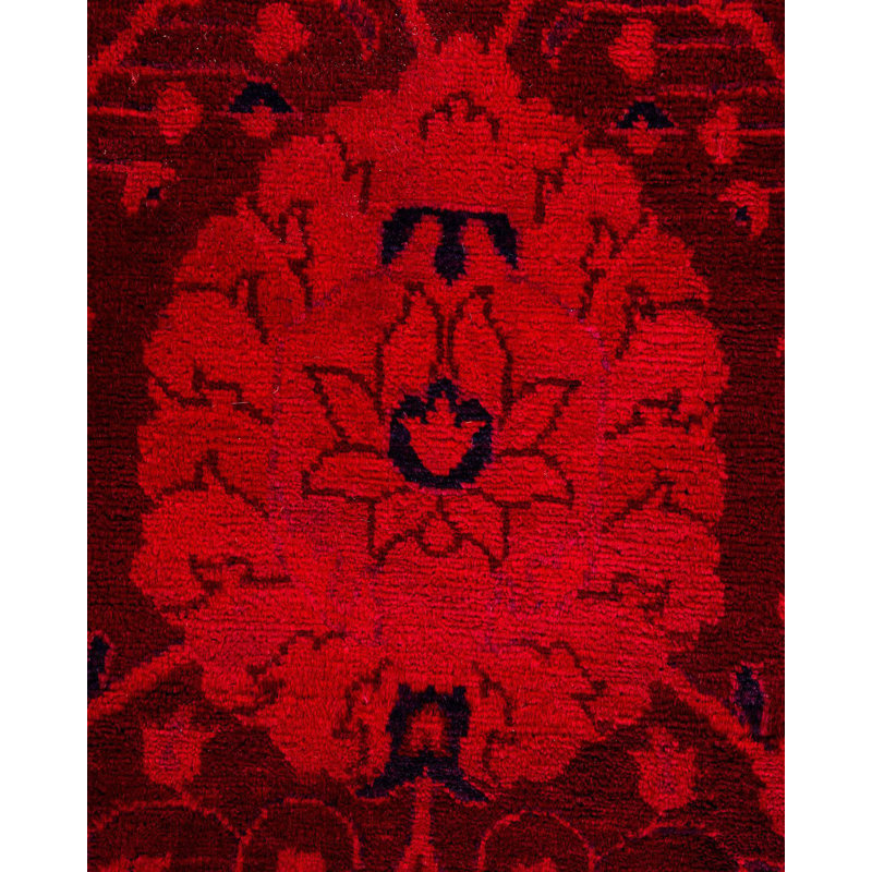 Tapis rose fait à la main Mazzi, unique en son genre