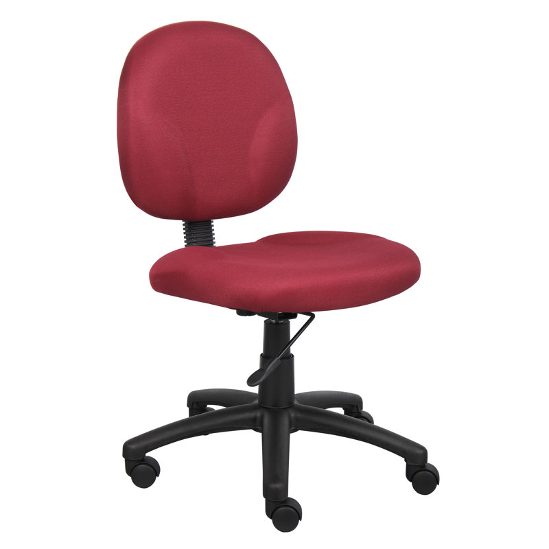 ErgoFlex Diamond Black Caressoft Armless Task Chair