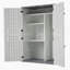 Armoire de rangement de garage, rangement d'équipement de jardin en résine antirouille avec cloisons