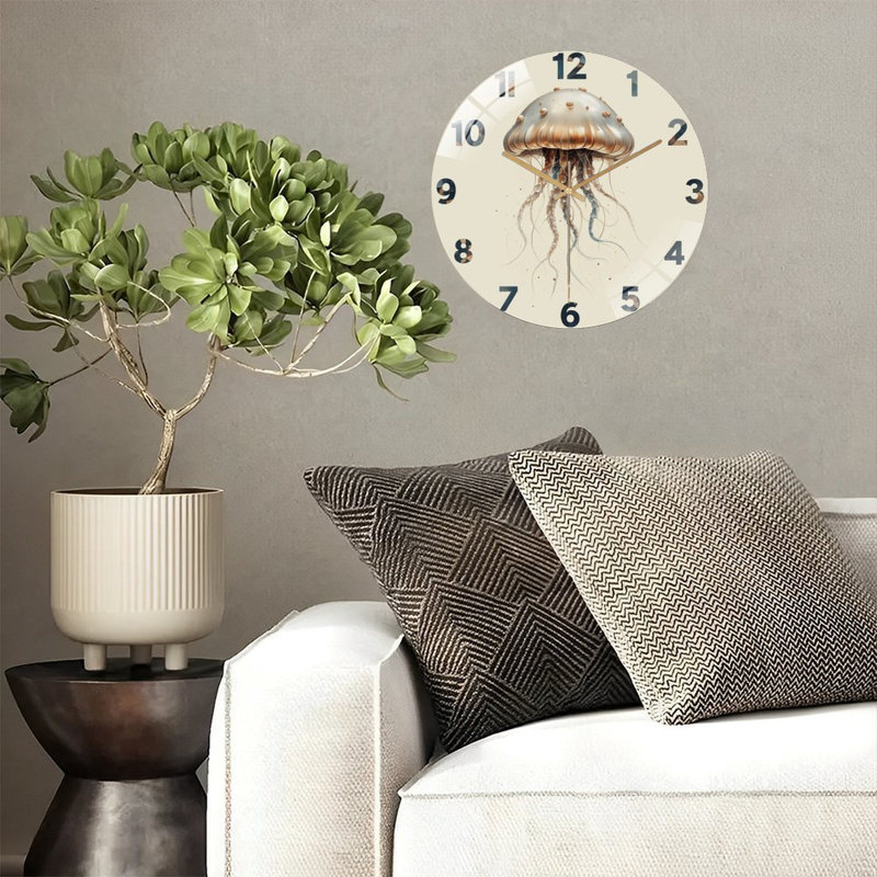 Horloge murale élégante en verre 12 po