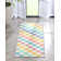 Kehr Square Modern Geometric Multi Blue Flat-Weave Area Rug
