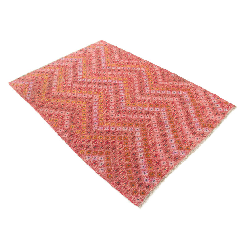 Geometric Wool Hand Woven 131cm X 181cm Area Rug