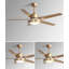 Ventilateur de plafond 52 po avec lumières DEL Bronius