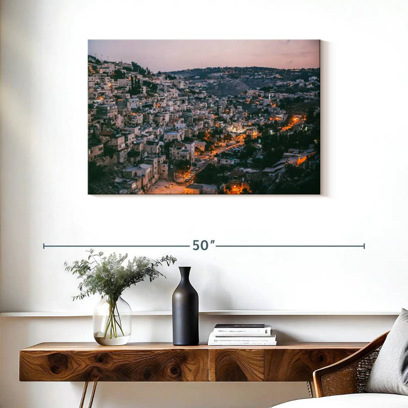 Kavia Jerusalem At Night, 24" H x 36" W