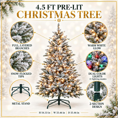 Arbre de Noël artificiel 4,5 pi