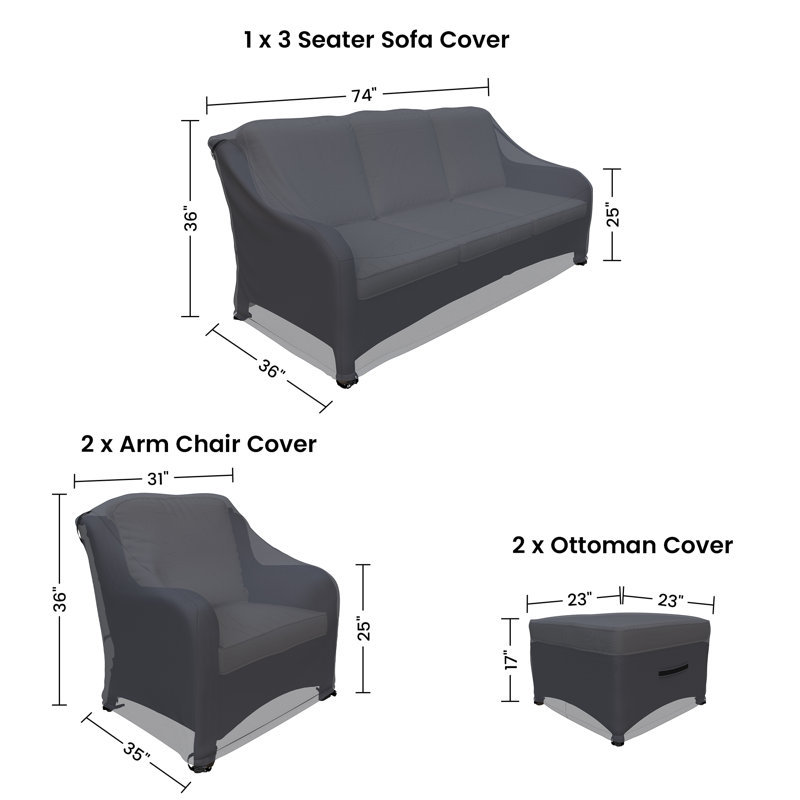 Melanson Patio Rattan Outdoor Conversation Sets Group Seating Patio Furniture Covers