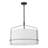 Aurevane 4-Light Dimmable Modern  Fabric White Shade Drum Chandelier