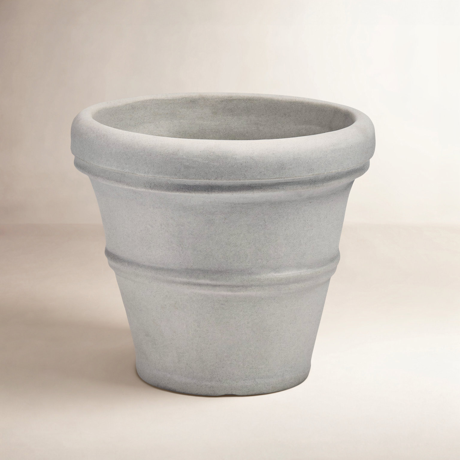 Lanesborough Resin Pot Planter, Weathered Concrete, 10.75" H x 13.5" W x 13.5" D