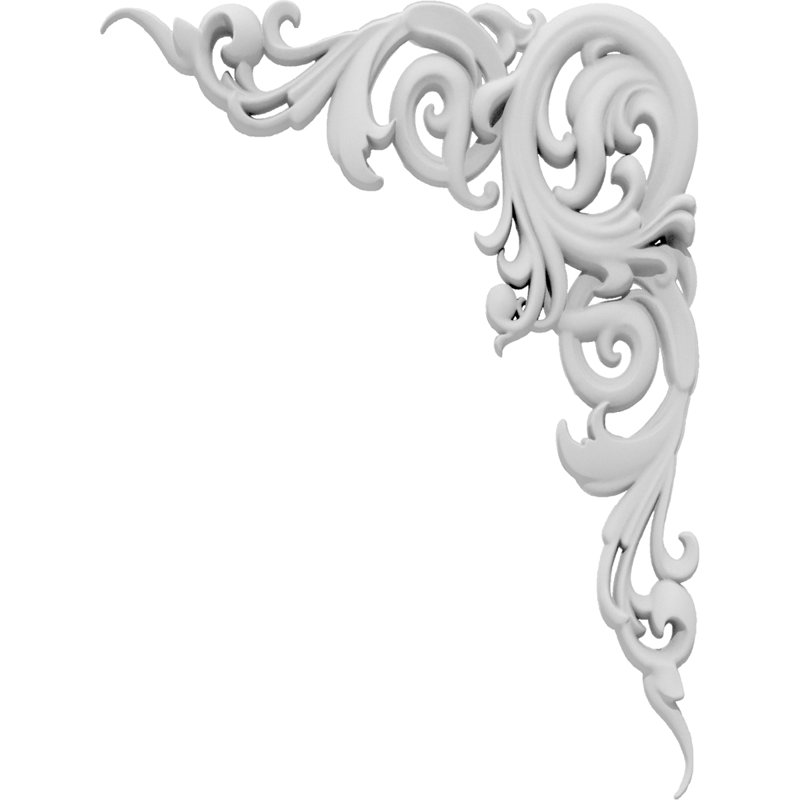Applique Huron Rosette, 6" H x 4.5" L x .5" D, La gauche