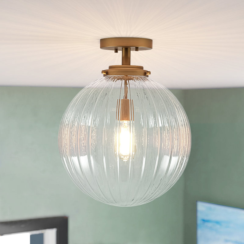 Plafonnier simple semi-encastré 1 lumière
