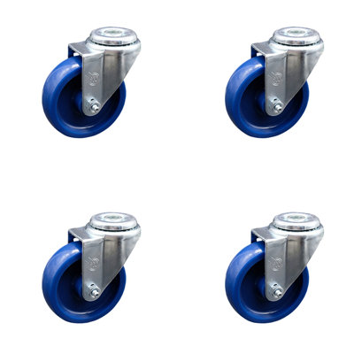 Solid Polyurethane Swivel Bolt Hole Caster