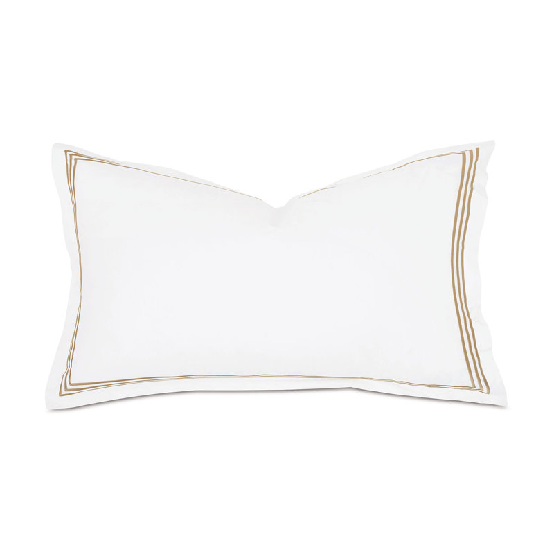 Tessa Cotton Sham Set, White/Antique, King, Multi-stripe